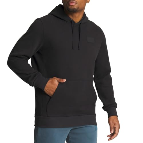 PUMA Men's Pullover Regular Fit Kangaroo Pocket Hoodie (Black,Medium)
