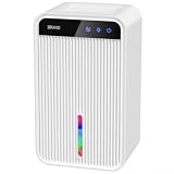 Electric Dehumidifier for Bedrooms and Bathrooms, Compact Size with 1.1L Capacity, Quiet at 32 dB, Energy Saving Auto Shutoff for Home Use (British regulations)