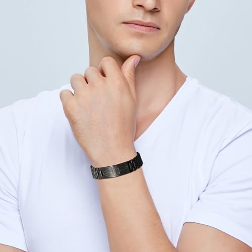 Football Gifts for Men Boys Youth Junior Coach Team Kids Player Football Bracelet Party Favors Accessories Religious Christian Bible Adjustable Stainless Steel Jewelry Gifts2