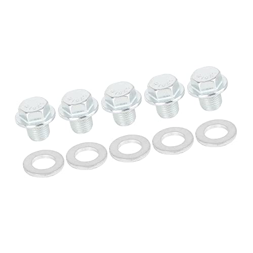A ABSOPRO Coche Motor Aceite Cárter Drenaje Tapa Tapón con Junta M10x1 (Juego de 5)