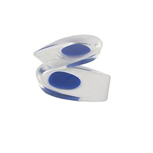 PRO 11 WELLBEING Pro11 Welzijn Clear Orthotic Gel Heel Cups voor de behandeling van hielspoor (4-7, blauw)