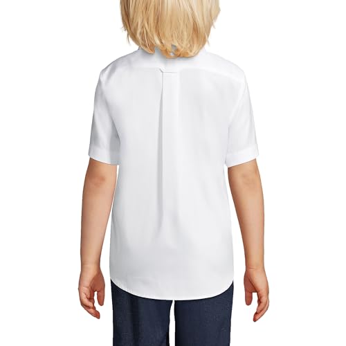 Lands' End School Uniform Boys Short Sleeve No Iron Pinpoint Dress Shirt2