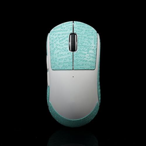 Image of Anti-Slip Grip Tape for Logitech G Pro X Superlight 1 & 2 X2 SUPERSTRIKE | Pre-Cut Leather Mouse Skins | Sweat-Absorbent & Easy Installation CS Letter SkyBlue 0.3mm