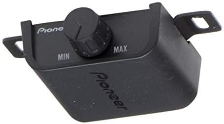 Close-up of the wired bass boost remote control for Pioneer GM-D9705