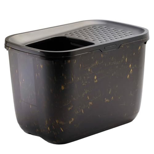 SAVIC �z�b�v�C�� Hop In top entry litter tray �L�g�C�� �l�R�g�C�� �{�̂̂� �ォ�����g�C�� ��^ (�}�[�u���u���b�N�S�[���h)