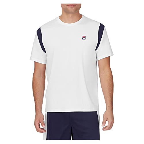 Fila Men's Groundbreaker S/S Crew Scuba Blue/Dusty Orange/White/Goldfinch Xxl #TOP24
