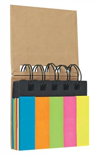 GLUN® 7x5cm Self-Sticky Notepad, Fluorescent Colour Sticky Notes with Spiral Binding Portable Page with Markers Index Tabs, Home, Office, School Bookmarks Pack of 1 (B0D3H6LXYN) Amazon Price History, Amazon Price Tracker