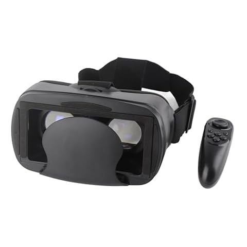 Zestaw Słuchawkowy Pro 3D VR dla Dzieci Dorośli, Ochrona Oczu Przed Niebieskim światłem Okulary Wirtualnej Rzeczywistości 3D VR z Pilotem do Gier na Telefony Komórkowe