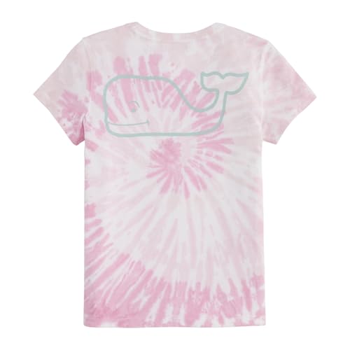 vineyard vines Girls' Vintage Whale Outline Swirl Tie Dye Short-Sleeve Tee