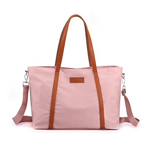 Borsa per Laptop da 15.6 Pollici Borse a Spalla Donna Casuale a Mano a Tracolla Tote per Scuola Viaggio Ufficio Lavoro Rosa