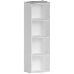 Vida Designs Oxford, Libreria a cubi a 4 Ripiani, in Legno, per esporre e conservare, per Ufficio e Soggiorno, Bianco