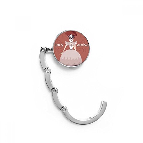 DIYthinker Mujer Máscara Vestido Carnaval Feliz de la Tabla de Venecia Gancho Plegable del Bolso de Colgar Titular de Escritorio Plegable