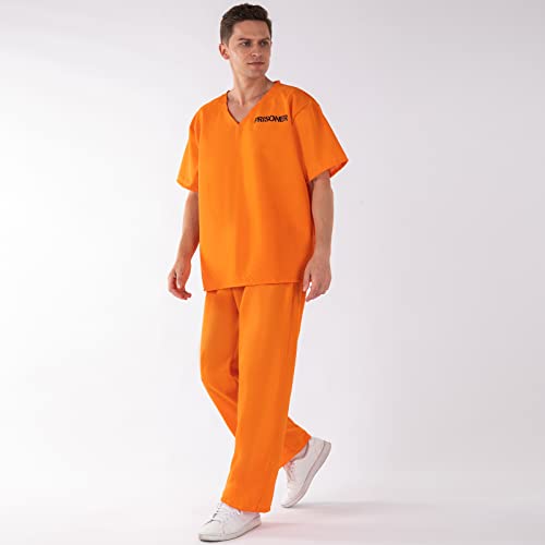 Disfraz Completo de Prisionero Naranja Talla Large miniatura 7