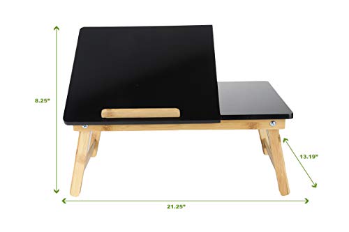image for Mind Reader Lap Desk Laptop Stand, Bed Tray, Dorm Room, Folding Legs, 
