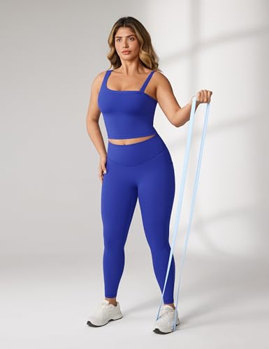 Image of UNISSU Hugcurve Detachable Shoulder Strap Longline Sports Bra for Women One Shoulder Workout Tank Crop Tops Built in Bra