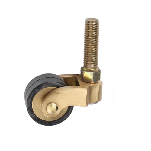 Roulettes en laiton robustes pour table et chaise avec tige vis 8mm