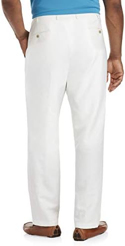 Oak Hill by DXL Men's Big and Tall Linen-Blend Suit Pants White 46 x 30
