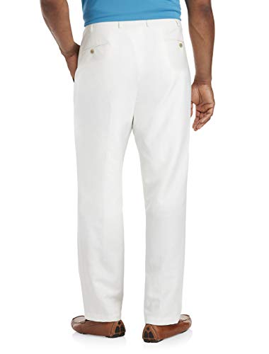 Oak Hill by DXL Men's Big and Tall Linen-Blend Suit Pants White 48 x 302