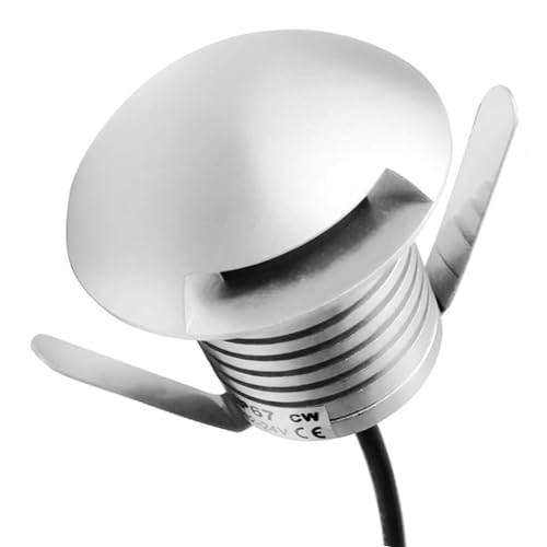 3W Foco LED De Empotrar En El Suelo - Lámpara Empotrada De Emisión Lateral, Luces Exteriores Impermeables Para Escalones IP67, Foco Para Jardín Patio 12-24 V CC(Q2-2 Way,24V-Warm White 3000K)