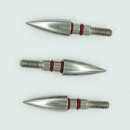 YIMEI 12pcsField Points Archery ArrowTips100-200 Grain Field Points5/16inch Screw in Bullet Points Arrowheads Broadheads for Crossbow Recurve Bow Compound Bow (100Grains)