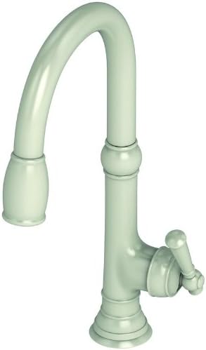 Newport Brass 2470-5103 Jacobean Kitchen Faucet with Metal Lever Handle and Pull, Antique Nickel