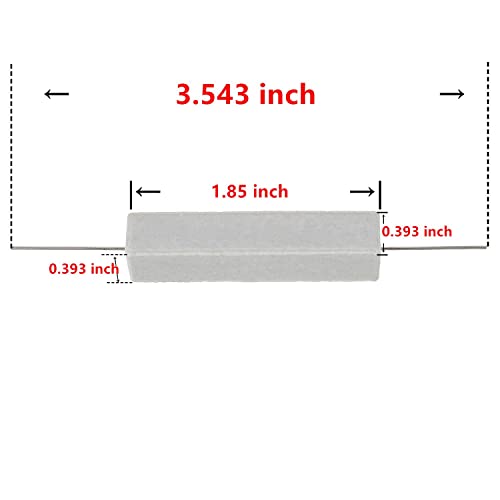 Bojack Ceramic Cement Resistor 10W 1 Ohm Resistance 5% Ceramic Wire Wound Resistors（Pack Of 5 Pcs） #TOP1