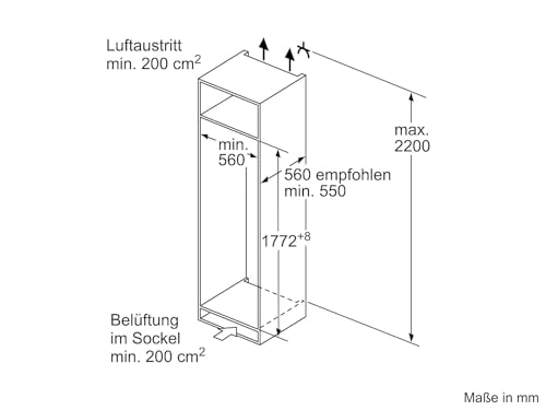 SIEMENS Réfrigérateur encastrable 1 porte KI82LVFE0, iQ300, PowerVentillation, varioZone