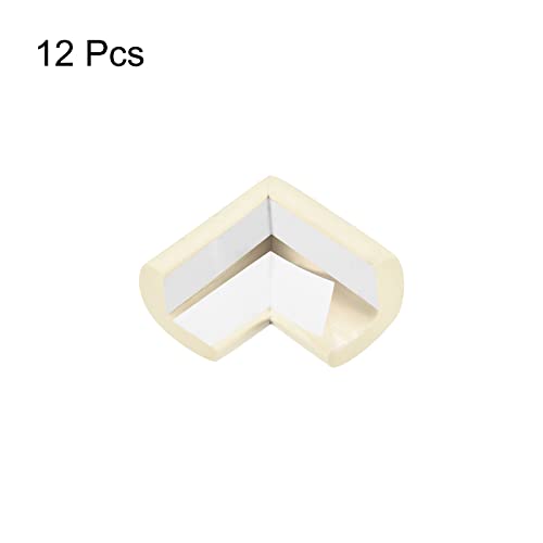 Image of uxcell Corner Guards Edge Protectors, 12Pack Foam Safety Bumper L Shape, 55mm /2.16 inch(L) for Furniture Corner Table Edge Guard, White