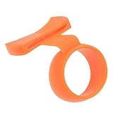 Vaguelly 男性用軽量シリコン製ギターピックホルダー オレンジ 独創的なデザイン滑り止め機能付き ポータブル楽器ピックオーガナイザー
