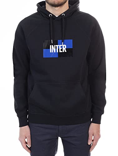 Felpa 280gr Inter IMF002 Felpa con Cappuccio, Nero, XL
