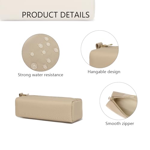 Image of Pencil Case Lightweight and Durable Ideal Pencil Pouch for School and Office Supplies (Khaki,Oxford)