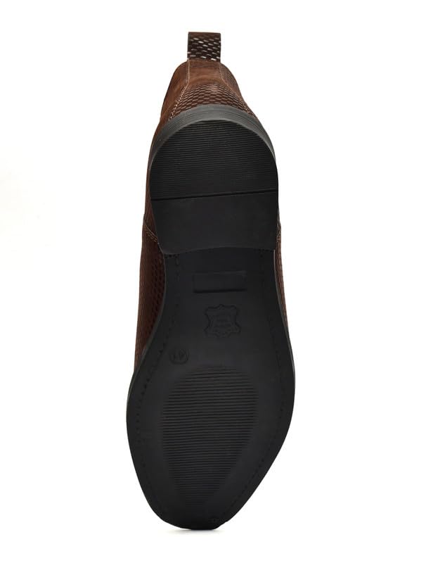 Image of TANN & TRAIL Men Premium Synthetic Chelsea Boots Elegant, Pointed Toe, Textured Finish, Cushioned Comfort, Versatile Formal & Casual Footwear
