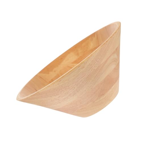 HIAKDOFT 大容量 木製ボウル 多機能サービング サラダ デザート用 安定厚底 丸み加工 耐熱割れにくい 丈夫で清掃簡単