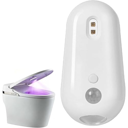 Self Cleaning UV Toilet Sanitizer Light, Motion-Activated, USB Rechargeable, Night Light, Adhesive-Mounted for Restroom, Cabinet, For Elderly (1 Pcs)