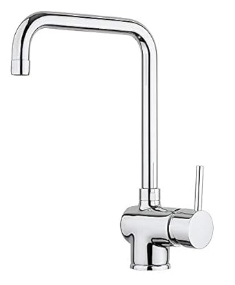 Foto di Paini – Rubinetto Miscelatore Monocomando Cucina, Lavello, Cromato, Leva laterale con bocca alta orientabile, Canna ad angolo, Design moderno interamente prodotto e lavorato in Italia