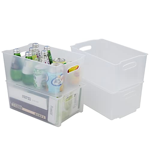 Lesbye 4 Stück Aufbewahrungsbox Rechteckig ohne Deckel, Kunststoff, Stapelbar, Schwarz Cover