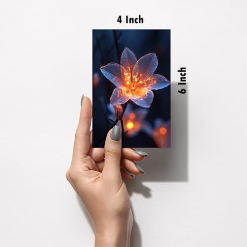 Image of SiddArtify Floral Wall Art Prints Set - Abstract Flower Poster Decor for Living Room Bedroom Office - Set of 2-4x6 Inch - Board (Pack of 6) - Sticker (Pack of 6)
