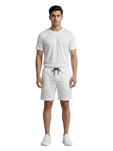 Image of Dollar Men Co-Ord Set | Polyester Shorts + T-Shirt | Regular Fit, Quick Dry & Breathable | Gym, Casual & Sportswear | Pack of 1