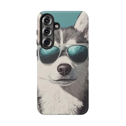 Coque Samsung S25 Plus Cool Husky bleu sarcelle rigide mate