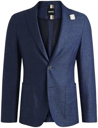 BOSS Herren C-Hanry-252 Slim-Fit Sakko aus fein gemustertem Geweb...