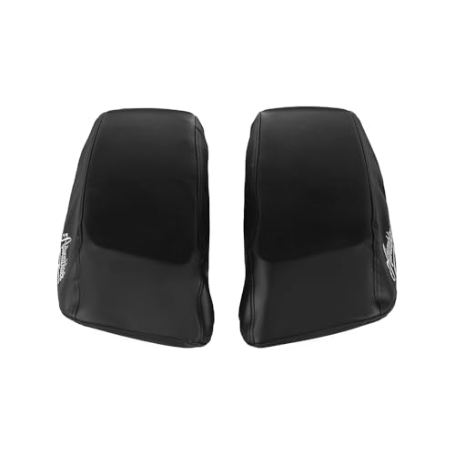 Cubierta impermeable para tapa de alforjas Advanblack, compatible con Harley 23.5 y posteriores, color negro, instalación fácil, no apta para tapas de 8 pulgadas miniatura 3