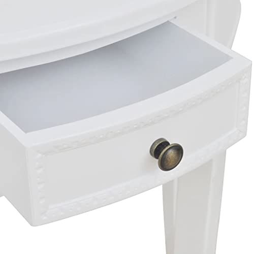 Mesa consola con cajón pequeña para salón dormitorio y oficina moderna 4
