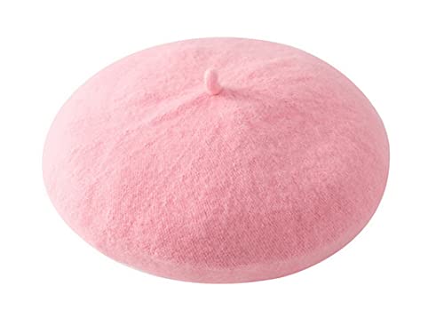 Kids Girls French Beret Hat Artist Hat Solid Warm Beanie Cap Winter Autumn3
