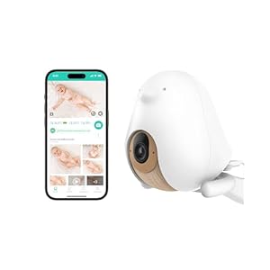 Cubo AI Babyphone Intelligent et 3 Supports | Caméra WiFi Vision Nocturne 1080p HD avec alertes I.A. pour la sécurité de bébé, Analyses du Sommeil, Audio bidirectionnel | iOS, Android