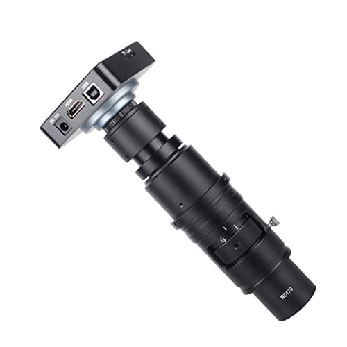 Microscope Monocular Video Microscope Zoom C-Mount Lens Continuous Zoom(90X Lens 38MP)