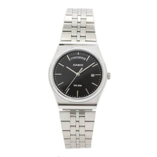 CASIO STANDARD MTP-B146D-1A �A�i���O �N�I�[�c �J�V�I �V���o�[ �u���b�N [���s�A���i]