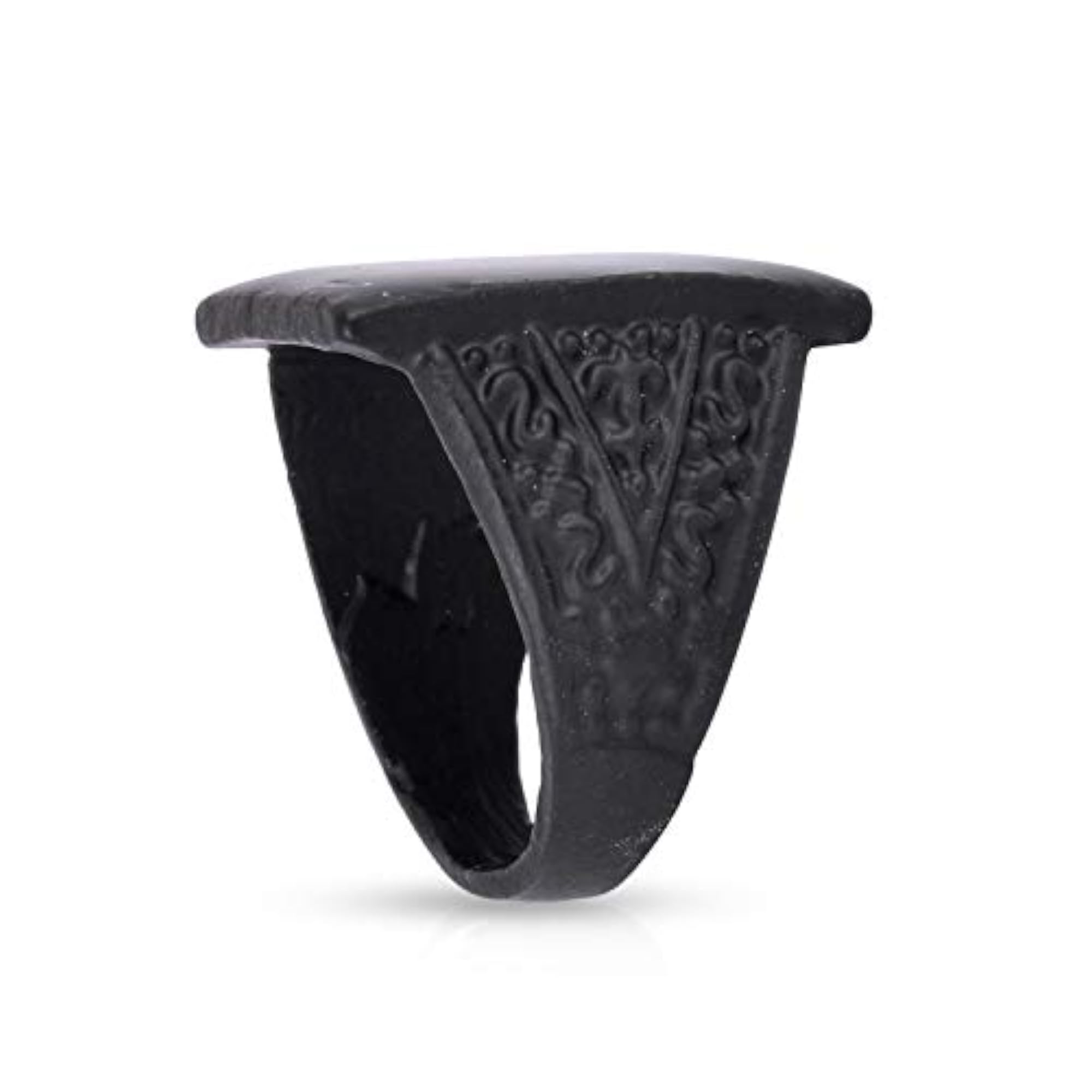 Brass Black Laminated Bajrang Bali Hanuman Fashion Finger Ring, Unisex