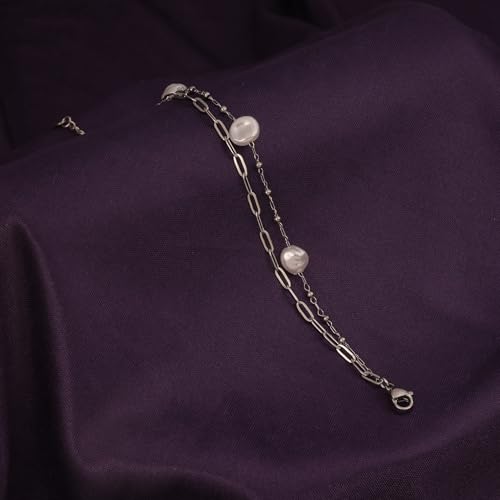 Image of SALTY Anti Tarnish Bracelet for Women | Fancy Bracelet | Jewellery Gifts | Hand Band | Fashion Accessories for Girls | Minimal Jewelry Design | Gift for Rakhi | Gift for Diwali, Christmas, Marriage, Birthday