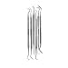 Stainless Steel Precision Micro Probe Set Combo, Straight, Single, Short Double, Long Double, Triple and Hook Tips 5.5 inch- 6.5 inch Overall Length (6)