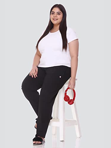 Image of CUPID Women's Cotton Track Pants Regular Fit Lounge Wear Gym Joggers Sports Trouser Night Pants for Ladies